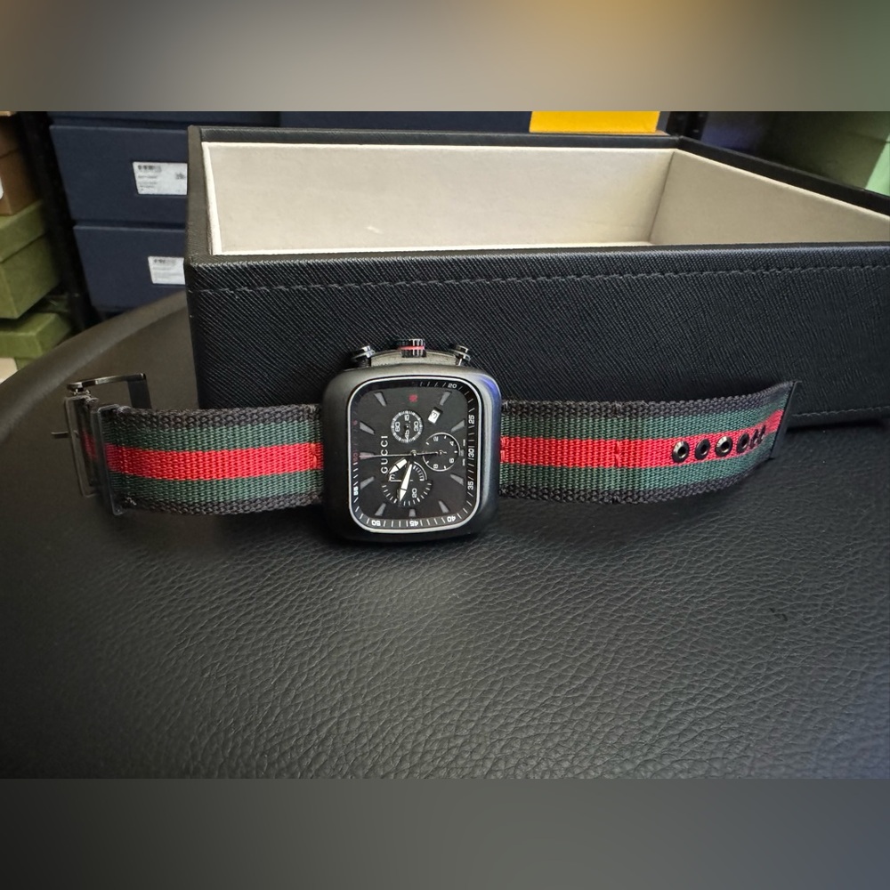 Gucci Mens 42mm Leather Watch YA133206 - Picture 2 of 4